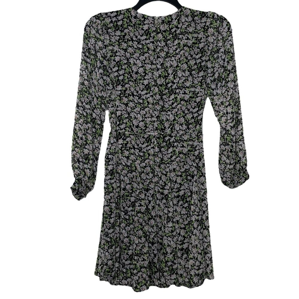 Tommy Hilfiger Floral Dress Size 4 Fit Flare Godet Long Sleeve Womens - Picture 4 of 11